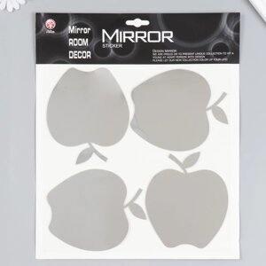 Наклейка интерьерная зеркальная "Яблочки" 38х31 см