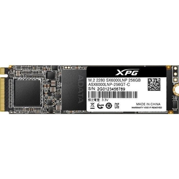 Накопитель SSD A-Data XPG SX6000 Lite M. 2 2280 ASX6000LNP-256GT-C, 256Гб, PCI-E x4 от компании Интернет-гипермаркет «MOLL» - фото 1