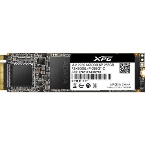 Накопитель SSD A-data XPG SX6000 lite M. 2 2280 ASX6000LNP-256GT-C, 256гб, PCI-E x4
