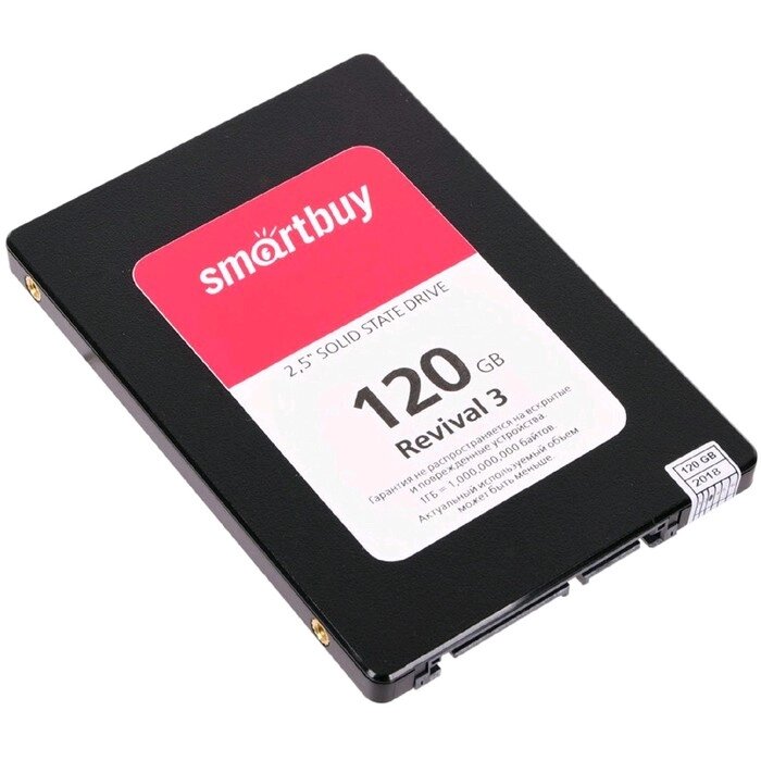 Накопитель SSD SmartBuy Revival3 SB120GB-RVVL3-25SAT3, 120Гб, SATA-III, 2,5", 3D TLC от компании Интернет-гипермаркет «MOLL» - фото 1