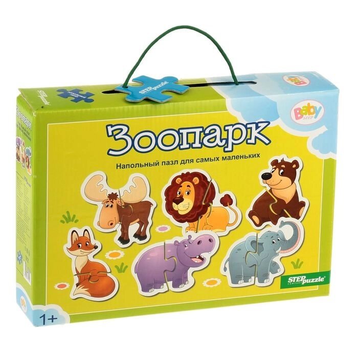 Напольный пазл-мозаика "Зоопарк" (Baby Step) (малые) от компании Интернет-гипермаркет «MOLL» - фото 1