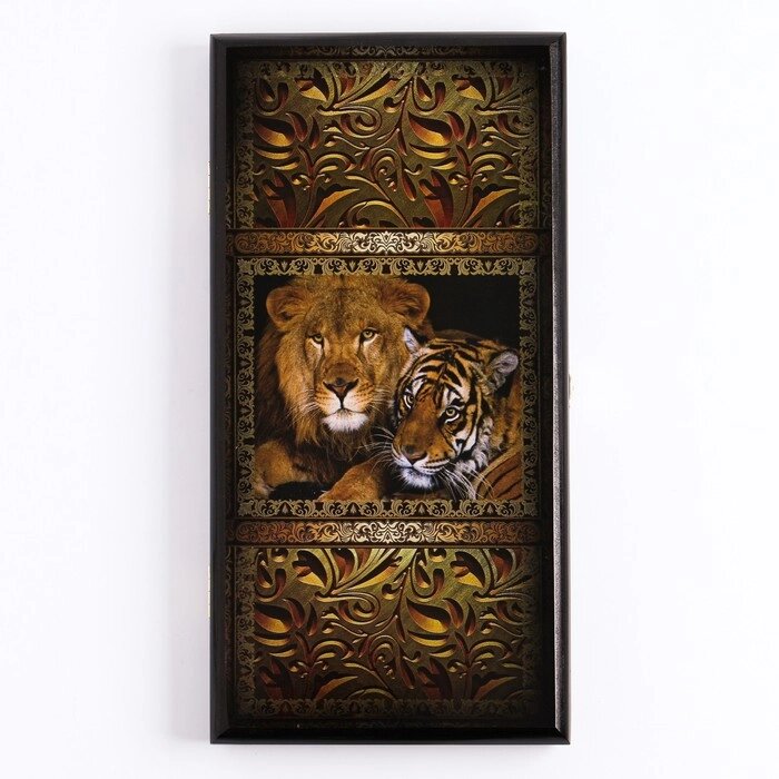 Нарды "Лев и тигр" 40 x 40 см от компании Интернет-гипермаркет «MOLL» - фото 1
