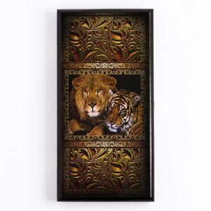 Нарды "Лев и тигр" 40 x 40 см