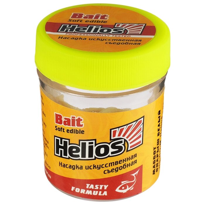 Насадка искусственная съедобная Helios "опарыш" (HS-NO-M), цвет белый от компании Интернет-гипермаркет «MOLL» - фото 1