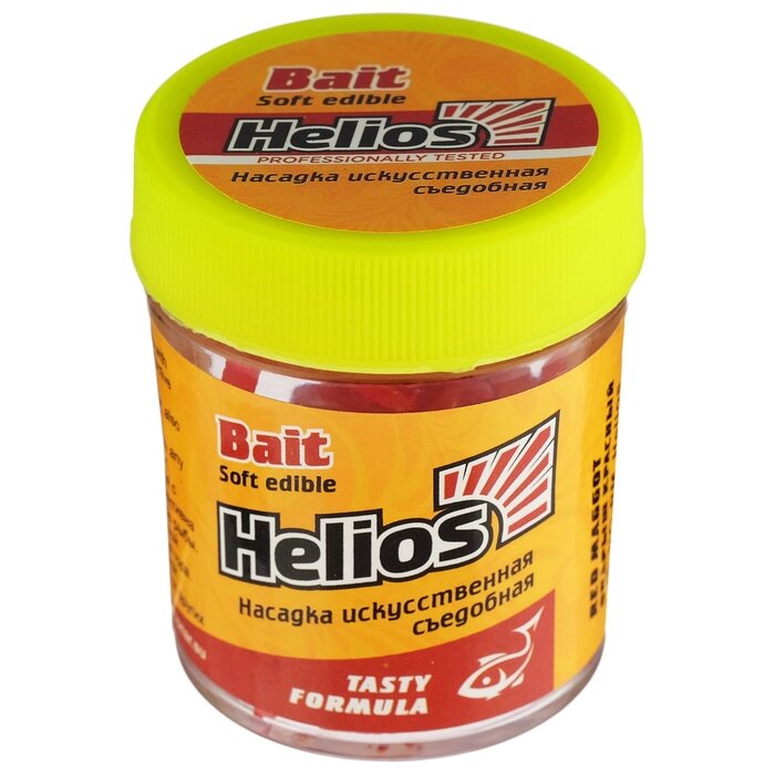 Насадка искусственная съедобная Helios "Опарыш красный" (HS-NO-RM) от компании Интернет-гипермаркет «MOLL» - фото 1
