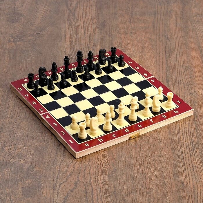 Настольная игра 3 в 1 "Карнал": нарды, шахматы, шашки, фишки - дерево, фигуры - пластик от компании Интернет-гипермаркет «MOLL» - фото 1
