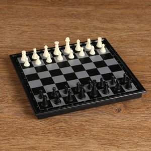 Настольная игра 3 в 1 "Классика"шахматы, шашки, нарды, магнитная доска 20х20 см
