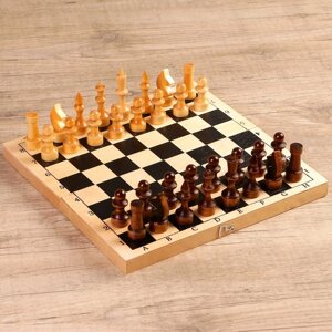 Настольная игра 3 в 1 "Орнамент"шахматы, шашки, нарды (доска 29 29 см, дерево) микс