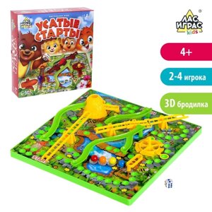 Настольная игра-бродилка "Усатые старты", 3D-поле