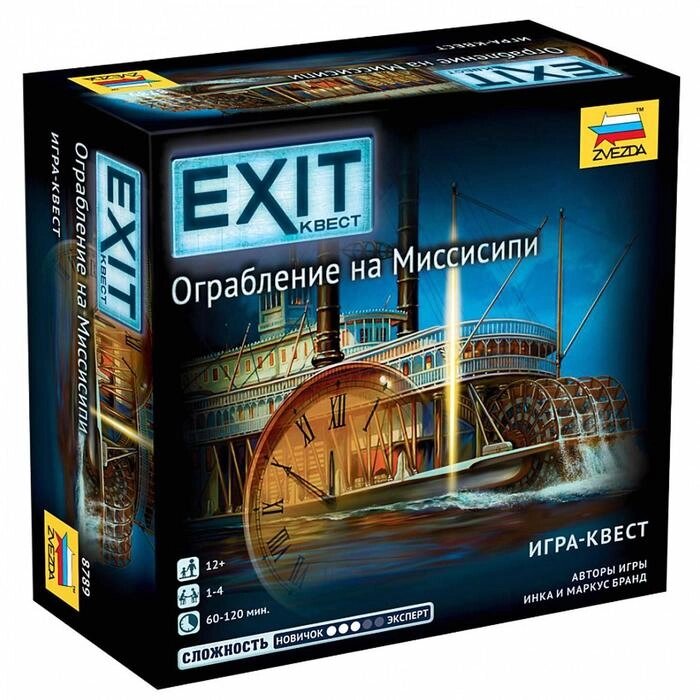 Настольная игра "Exit. Ограбление на Миссисипи" от компании Интернет-гипермаркет «MOLL» - фото 1