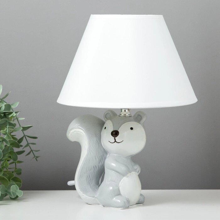 Настольная лампа 16548/1GR E14 40Вт бело-серый 20х20х28 см от компании Интернет-гипермаркет «MOLL» - фото 1