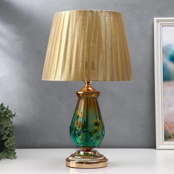 Настольная лампа 16688/1 E27 40Вт золото 29х29х50 см от компании Интернет-гипермаркет «MOLL» - фото 1
