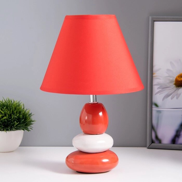 Настольная лампа 16877/1RD+WT E14 40Вт красно-белый 21х21х30 см от компании Интернет-гипермаркет «MOLL» - фото 1