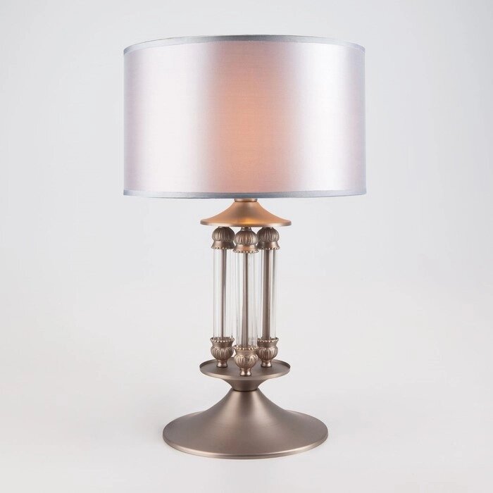 Настольная лампа Adagio 40Вт E14 никель, прозрачный от компании Интернет-гипермаркет «MOLL» - фото 1