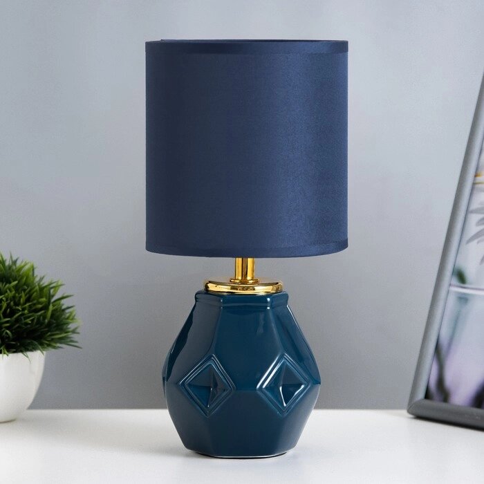 Настольная лампа "Алес" Е14 40Вт синий 13х13х25 см от компании Интернет-гипермаркет «MOLL» - фото 1