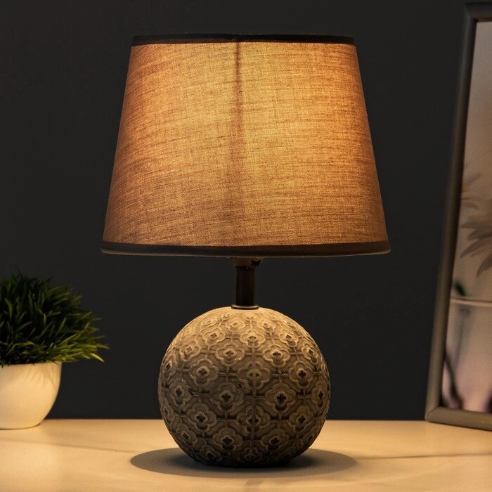 Настольная лампа "Алиша" Е14 40Вт серый 18х18х28 см от компании Интернет-гипермаркет «MOLL» - фото 1
