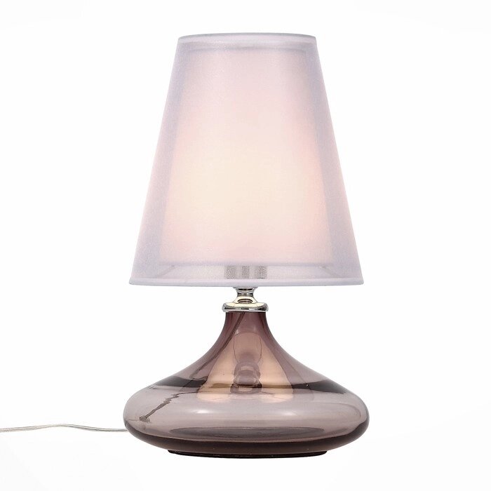 Настольная лампа AMPOLLA, 60Вт E27, цвет хром, розовый от компании Интернет-гипермаркет «MOLL» - фото 1