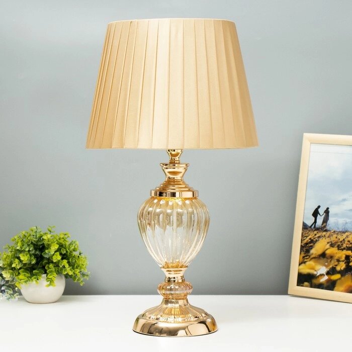 Настольная лампа "Авиталь" Е27 40Вт золото 29,5х29,5х55 см от компании Интернет-гипермаркет «MOLL» - фото 1