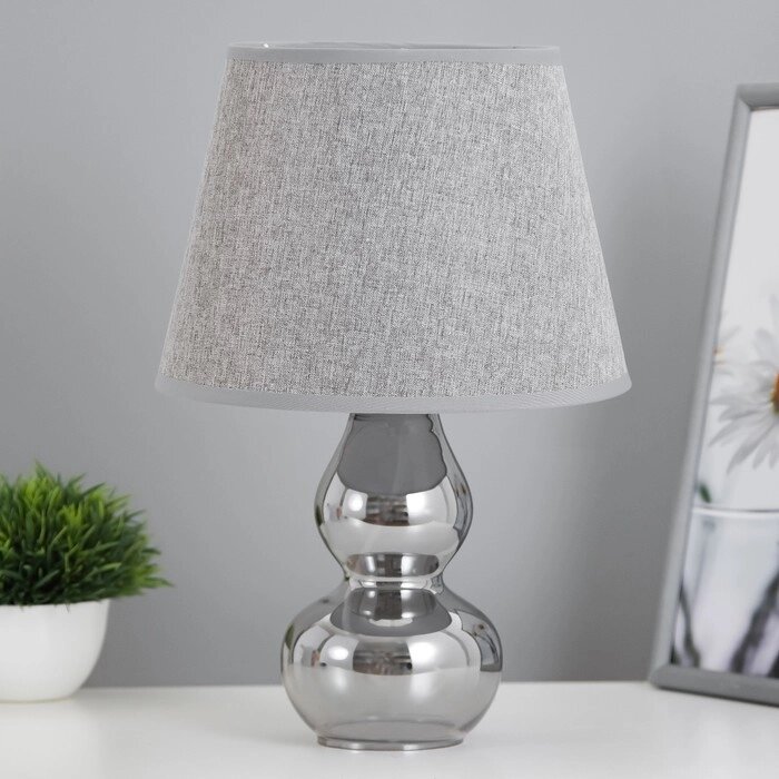 Настольная лампа "Бабена" Е27 40Вт серый 21х21х33см от компании Интернет-гипермаркет «MOLL» - фото 1