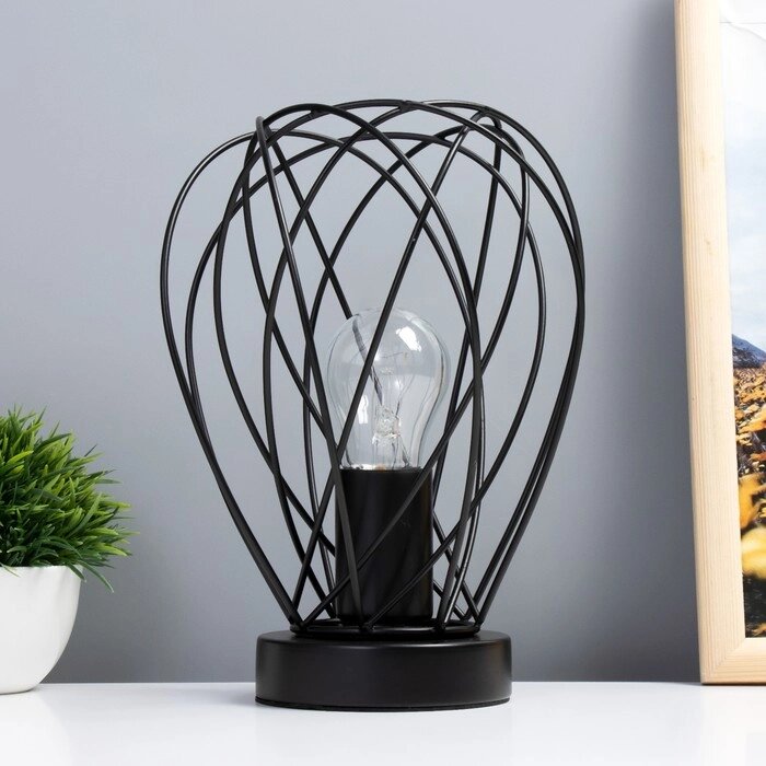 Настольная лампа "Бигли" Е27 40Вт черный 18х18х20см от компании Интернет-гипермаркет «MOLL» - фото 1