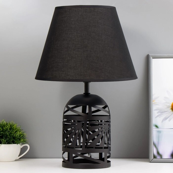 Настольная лампа "Бирма" E14 40Вт черный 27х27х42 см от компании Интернет-гипермаркет «MOLL» - фото 1