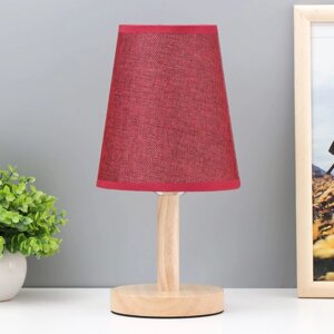 Настольная лампа "Бордо" Е27 40Вт бордовый 14х14х30 см