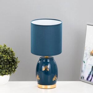 Настольная лампа "Дженн" E27 40Вт сине-золотой 16х16х35 см