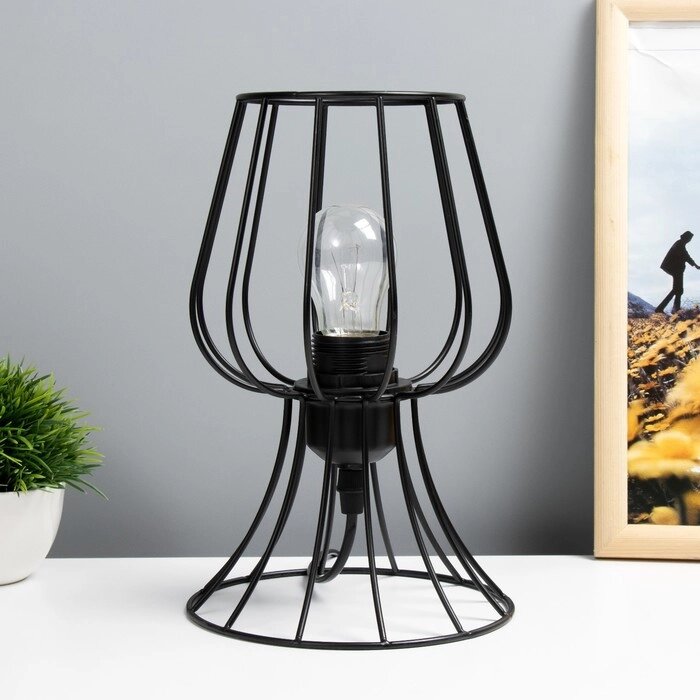 Настольная лампа "Фрейя" Е27 40Вт черный 16х16х23см от компании Интернет-гипермаркет «MOLL» - фото 1