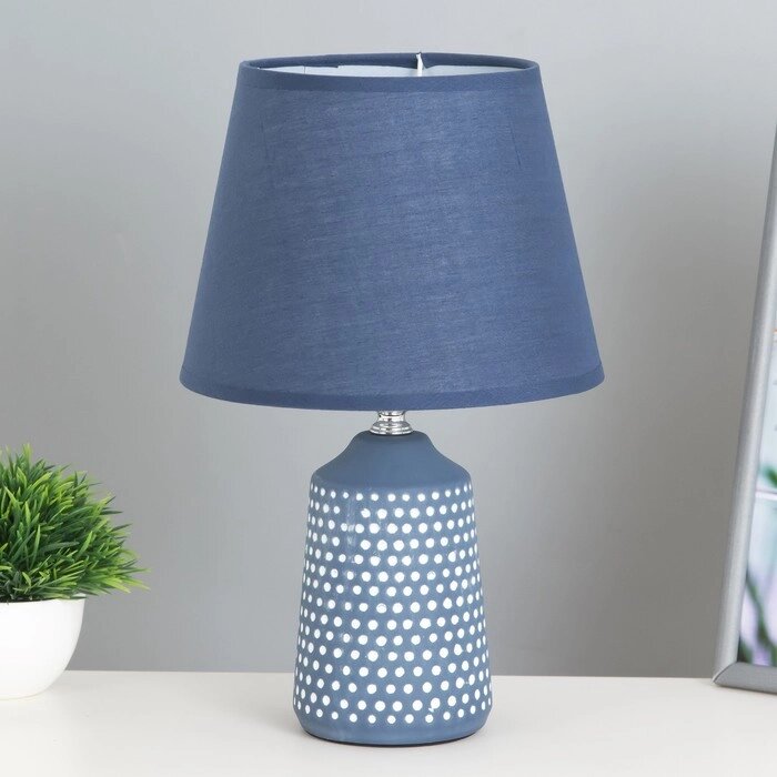 Настольная лампа "Илиана" Е14 40Вт синий 20х20х31см от компании Интернет-гипермаркет «MOLL» - фото 1