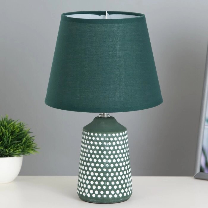 Настольная лампа "Илиана" Е14 40Вт зеленый 20х20х31см от компании Интернет-гипермаркет «MOLL» - фото 1