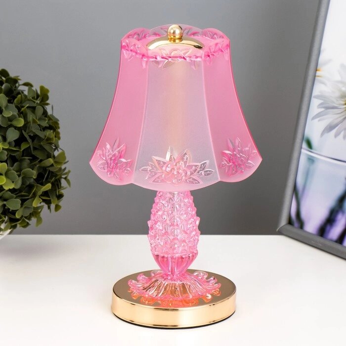 Настольная лампа "Иллирия" LED 12Вт розовый 15х15х25 см от компании Интернет-гипермаркет «MOLL» - фото 1