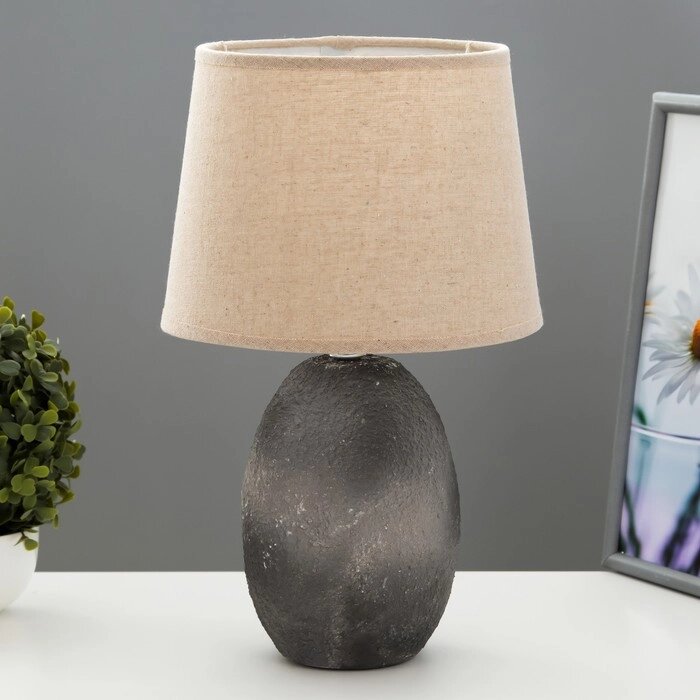 Настольная лампа "Иоланта" Е14 40Вт серый 22х22х36 см от компании Интернет-гипермаркет «MOLL» - фото 1