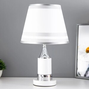 Настольная лампа "Лайма" Е27 40Вт бело-хромовый 25х24х41 см