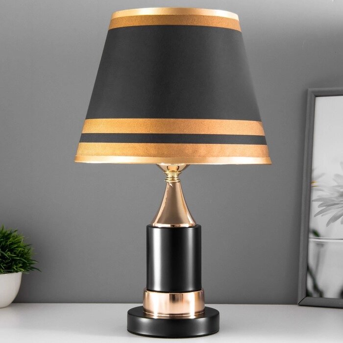 Настольная лампа "Лайма" Е27 40Вт черно-золотой 25х24х41 см от компании Интернет-гипермаркет «MOLL» - фото 1