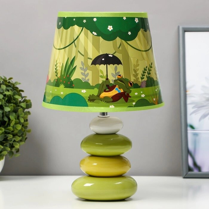 Настольная лампа "Лягушонок" Е14 40Вт зеленый 20х20х30 см от компании Интернет-гипермаркет «MOLL» - фото 1