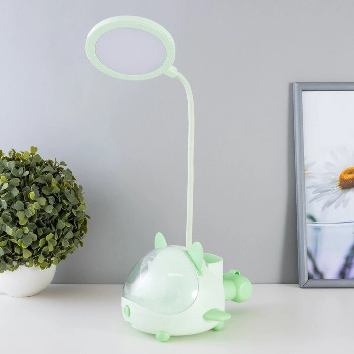 Настольная лампа "Милый мишка" LED 3,5Вт USB АКБ зеленый 12х15х32 см от компании Интернет-гипермаркет «MOLL» - фото 1