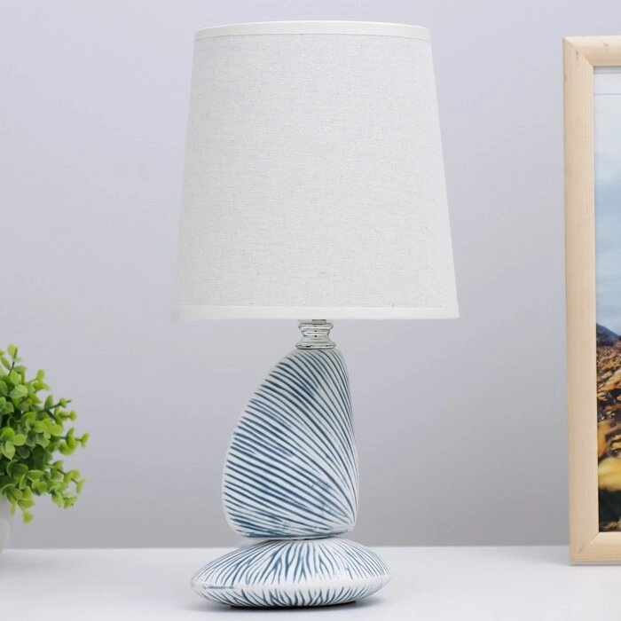 Настольная лампа "Парма" E14 40Вт синий 15,5х15,5х32 см от компании Интернет-гипермаркет «MOLL» - фото 1
