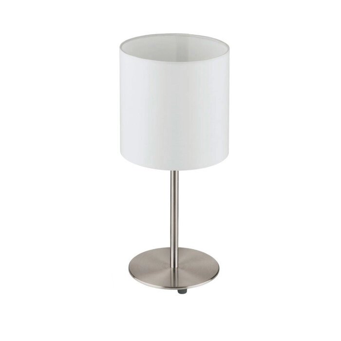 Настольная лампа PASTERI 1x60Вт E27 никель, белый 18x18x40см от компании Интернет-гипермаркет «MOLL» - фото 1