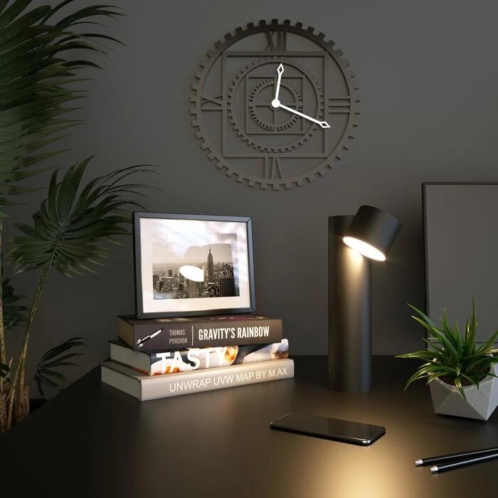 Настольная лампа Premier, 6Вт LED, 250лм, 3300-6500К, цвет чёрный от компании Интернет-гипермаркет «MOLL» - фото 1