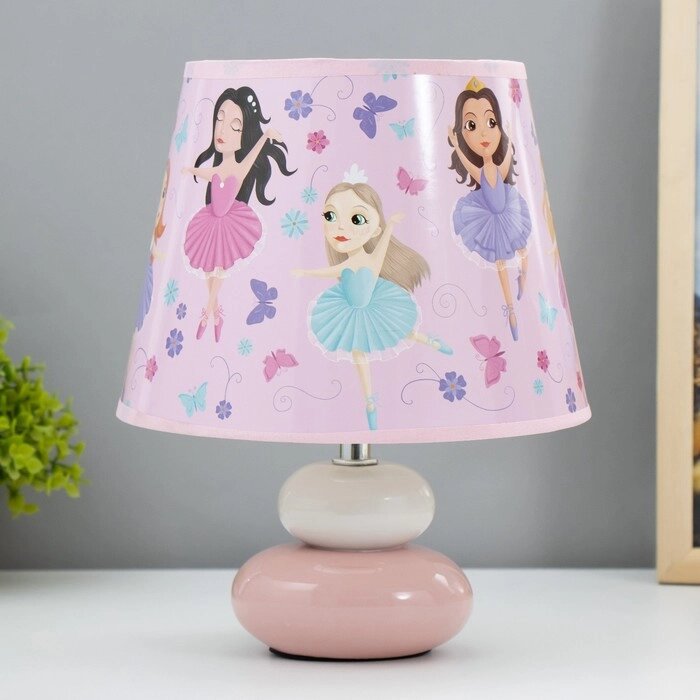 Настольная лампа "Принцессы" Е14 40Вт бело-розовый от компании Интернет-гипермаркет «MOLL» - фото 1