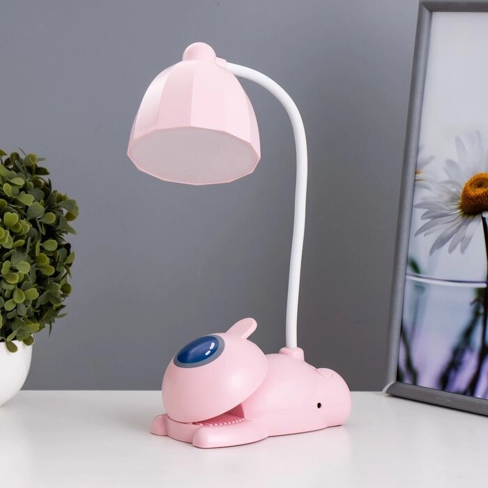 Настольная лампа "Робот" LED 5Вт USB АКБ розовый 11,8х7,8х31 см от компании Интернет-гипермаркет «MOLL» - фото 1