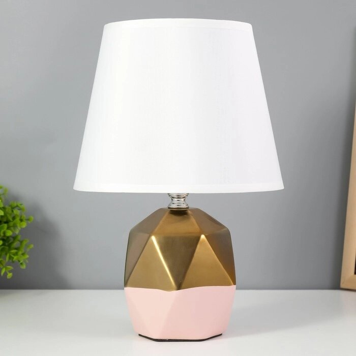 Настольная лампа "Румби" E14 40Вт золото розовый 20х20х29 см от компании Интернет-гипермаркет «MOLL» - фото 1