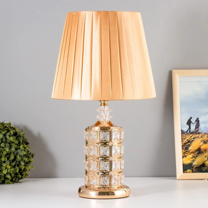 Настольная лампа с подсветкой 16684/1 E27 40Вт золото от компании Интернет-гипермаркет «MOLL» - фото 1