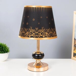 Настольная лампа с подсветкой "Ариэль" Е27 40Вт черно-золотой 21х21х34 см
