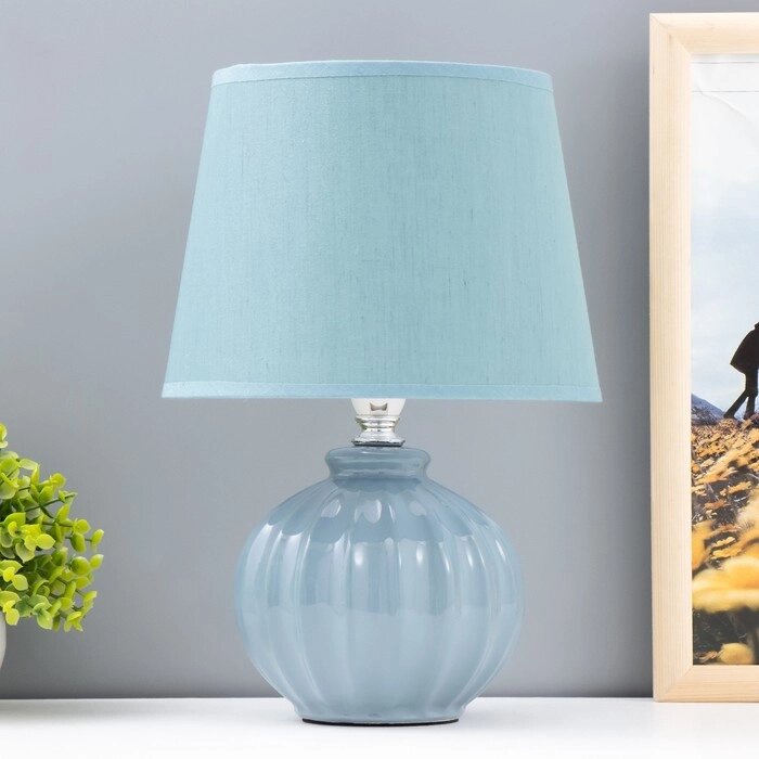 Настольная лампа "Сандра" Е14 1х40Вт синий 20х20х29,5 см от компании Интернет-гипермаркет «MOLL» - фото 1