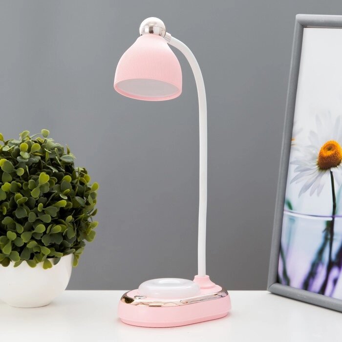 Настольная лампа "Тедди" LED 3Вт АКБ USB розовый 9х13,5х40 см от компании Интернет-гипермаркет «MOLL» - фото 1