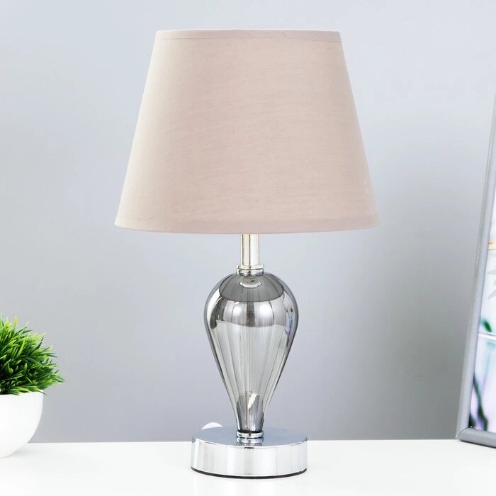 Настольная лампа "Виолин" Е27 40Вт хром 21х21х36 см от компании Интернет-гипермаркет «MOLL» - фото 1