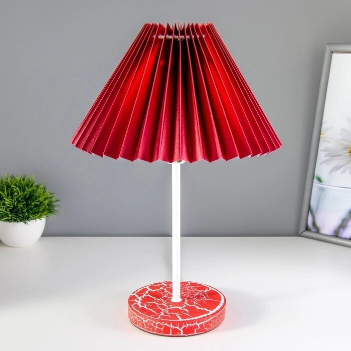 Настольная лампа "Земфира" Е27 40Вт красный 24х24х35 см от компании Интернет-гипермаркет «MOLL» - фото 1