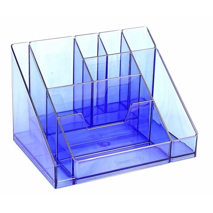 Настольная подставка-органайзер "Каскад", тонированный, голубой от компании Интернет-гипермаркет «MOLL» - фото 1