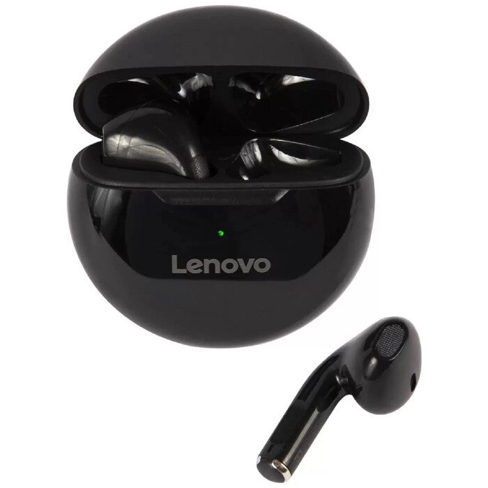 Наушники беспроводные Lenovo HT38, TWS, вкладыши, микрофон, BT 5.0, 250 мАч, черные от компании Интернет-гипермаркет «MOLL» - фото 1